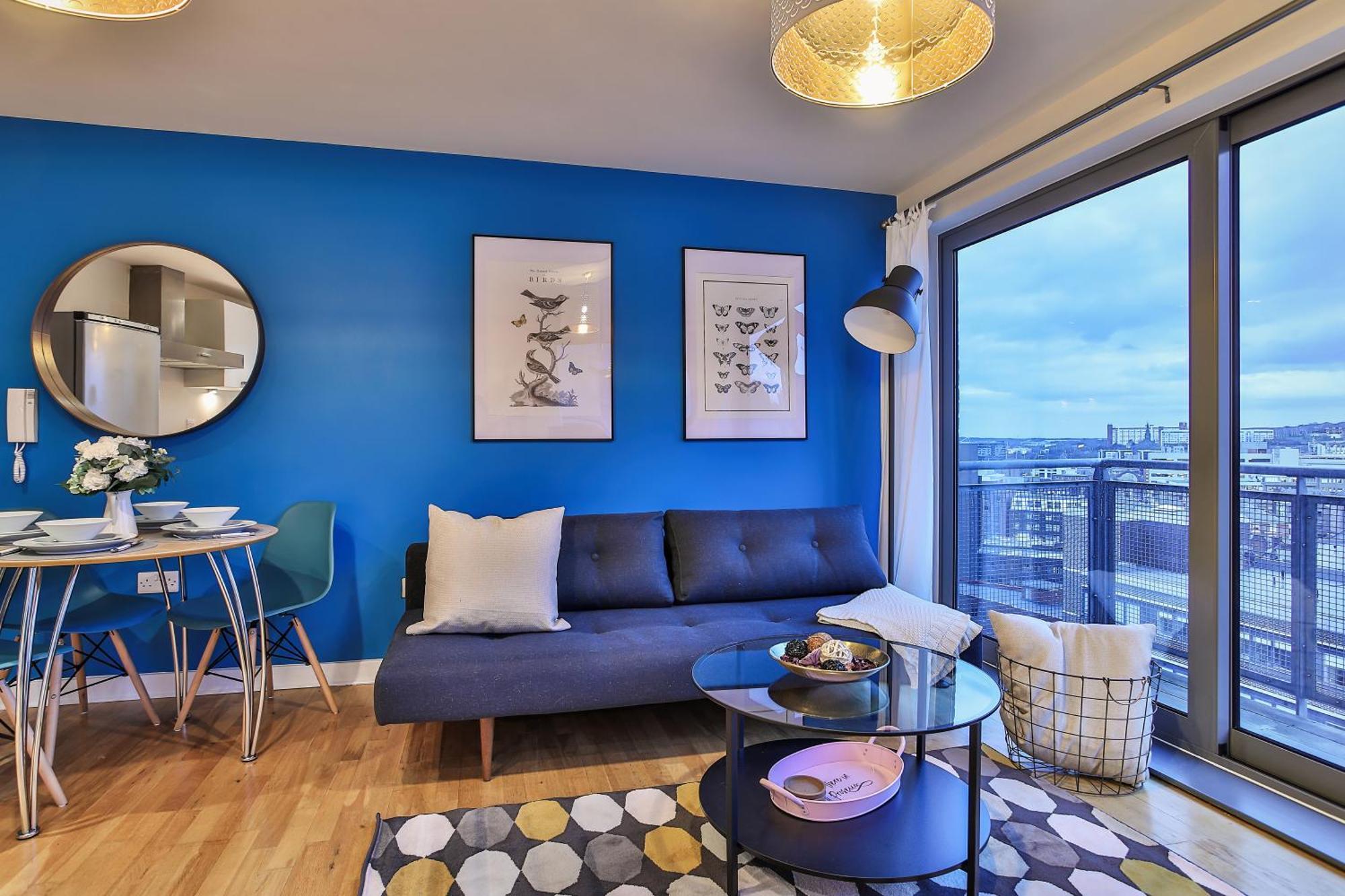 Skyview Apartment By Noknokstay - City Centre With Parking - Group, Family, Business Шеффілд Екстер'єр фото