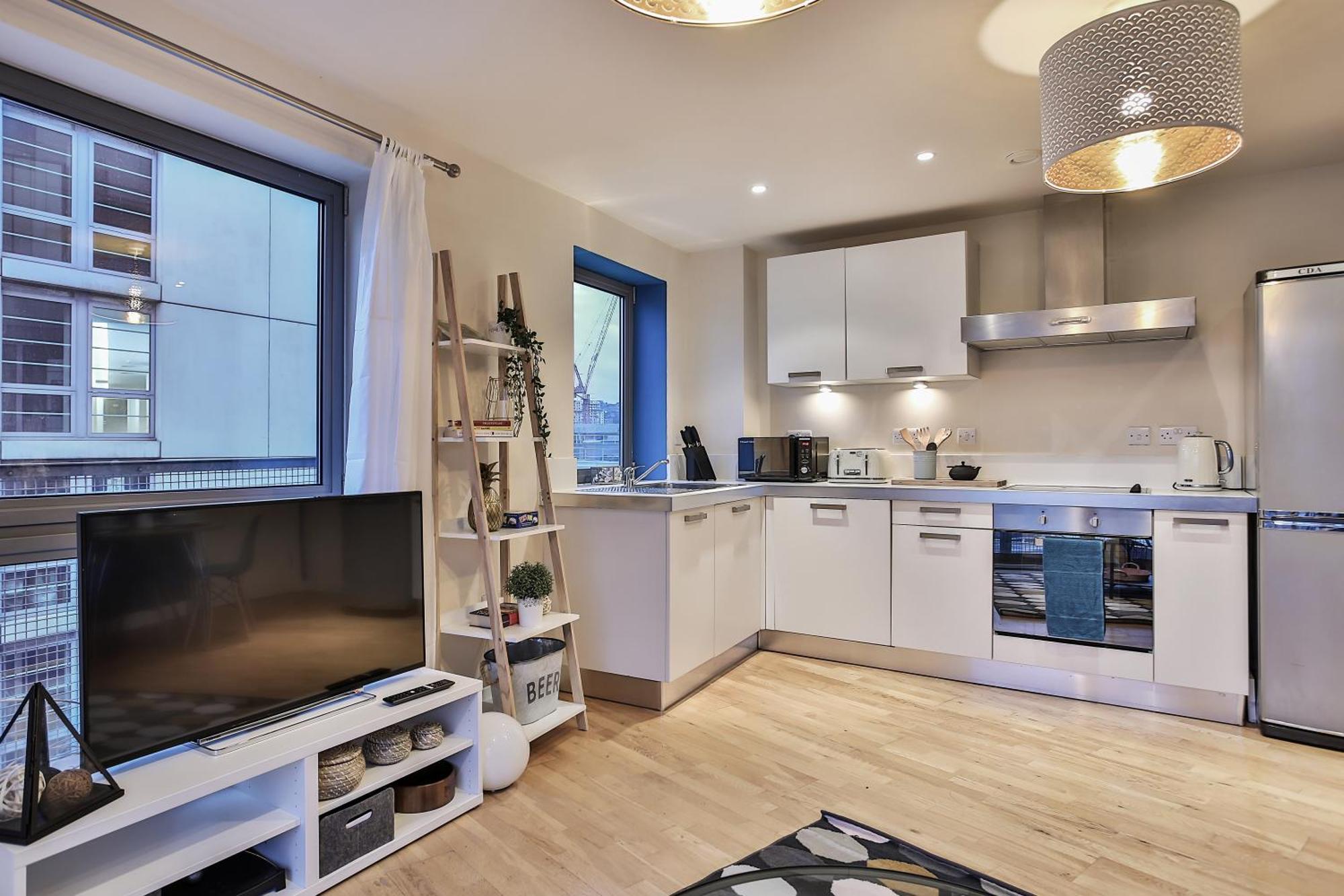 Skyview Apartment By Noknokstay - City Centre With Parking - Group, Family, Business Шеффілд Екстер'єр фото